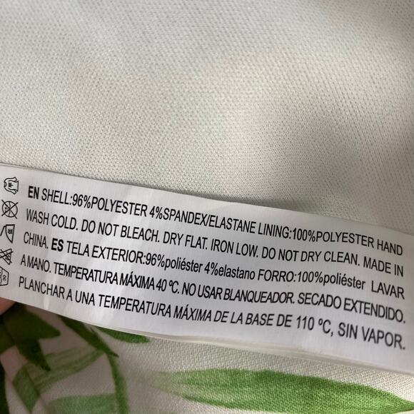 Forever 21 Tropical Bomber Jacket Women 3X Green Coastal Outdoor Golf Athleisure - Picture 7 of 7